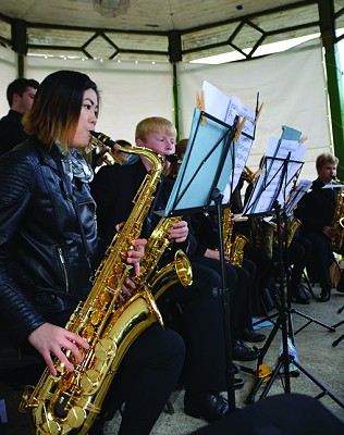 Young musicians at the bandstand